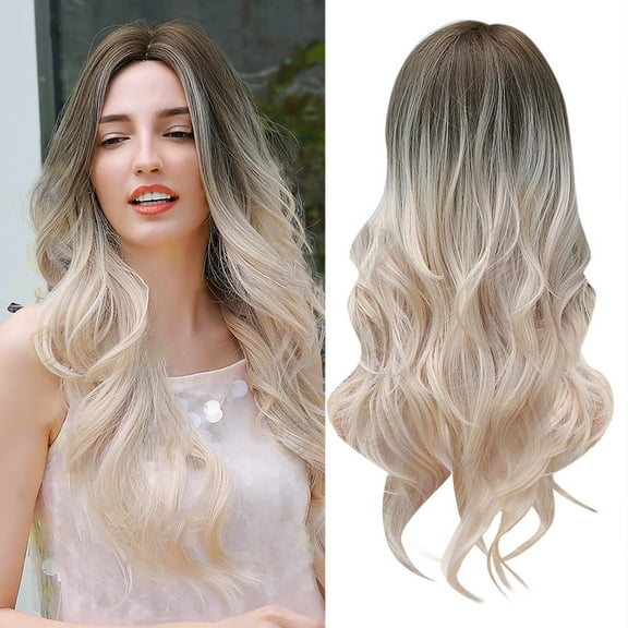 SUCS Hair Wig Long Synthetic High Silk Pink Hair Women Temperature Fashion Hair Care