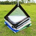 thumbnail image 2 of Clear Tarp Heavy Duty Tarp Cover Waterproof Tarpaulin with Grommets for Gardening Camping Traveling 39x39in, 2 Pcs, 2 of 6