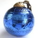 thumbnail image 1 of Juego de 4 adornos de vidrio de mercurio azul (bola elegante grabada de 8 cm). Ideales para árboles de Navidad, adornos colgantes, regalos y decoración del hogar., 1 of 1