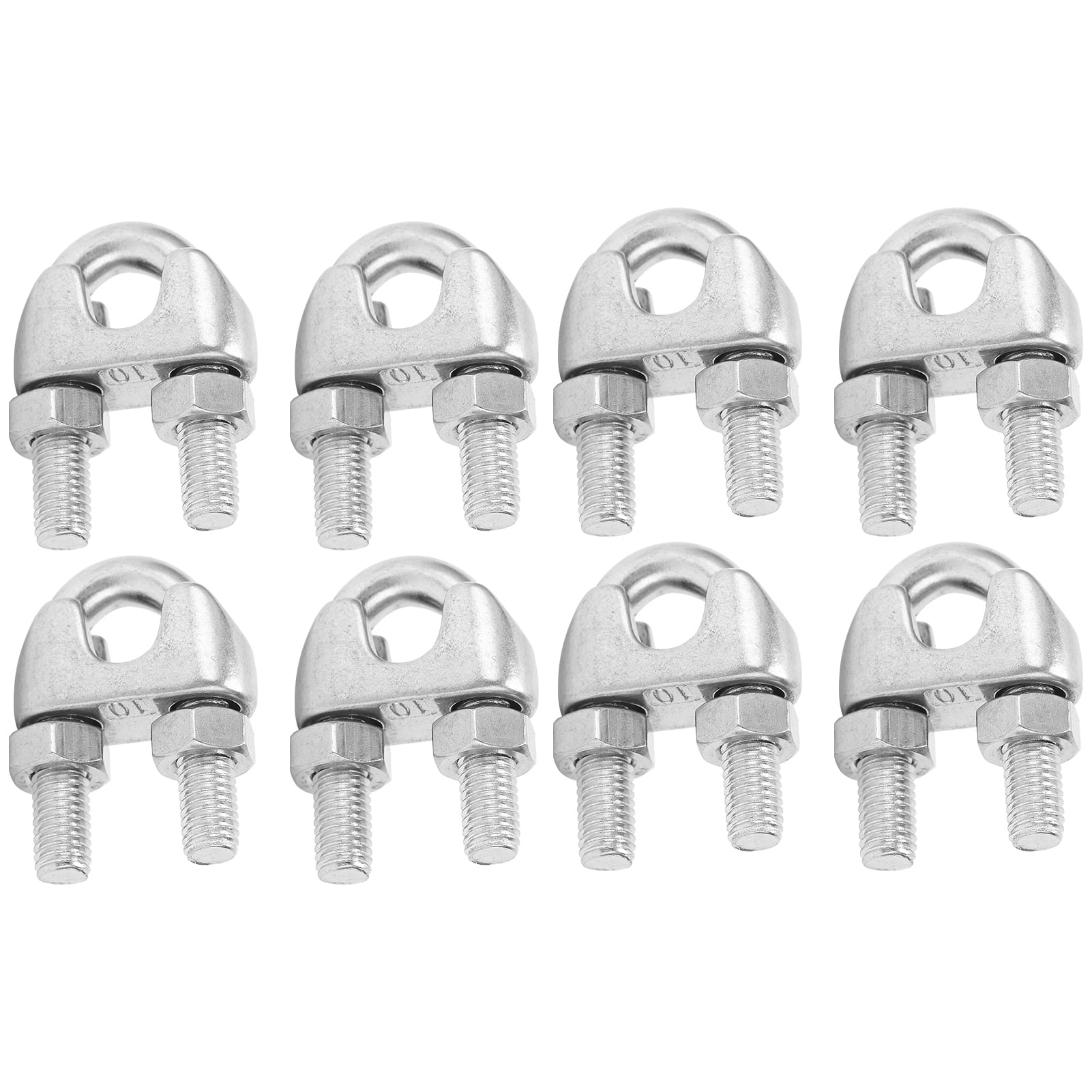 3/8" M10 Stainless Steel Wire Rope Cable Clip Clamp Pack of 10