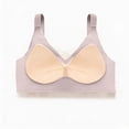 thumbnail image 4 of Ahabrexf Wireless Bra for Women Solid Color 4 Rows Adjustable Lift Everyday Wear Nylon Underwear 2 Pc, 4 of 7