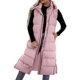 thumbnail image 1 of Gibobby Chaleco largo para mujer, Chaleco largo acolchado para mujer, con capucha y relleno de plumón sintético acolchado para otoño e invierno(Rosa,G), 1 of 5