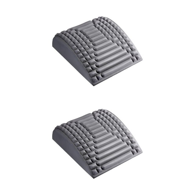 maskred PE Comfortable Neck Pillow For Pain Relief - Humanized Angle Strong Support Soft Back Stretcher Grey 2Set
