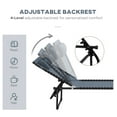 thumbnail image 4 of Folding Chaise Lounge Chairs Set of 2, 4-Position Reclining Patio Chairs, Mesh Sun Tanning Lounger for Beach, Poolside, Yard, Gray, 4 of 9