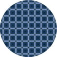 thumbnail image 1 of Ahgly Company Indoor Round Patterned Windows Blue Area Rugs, 7' Round, 1 of 6