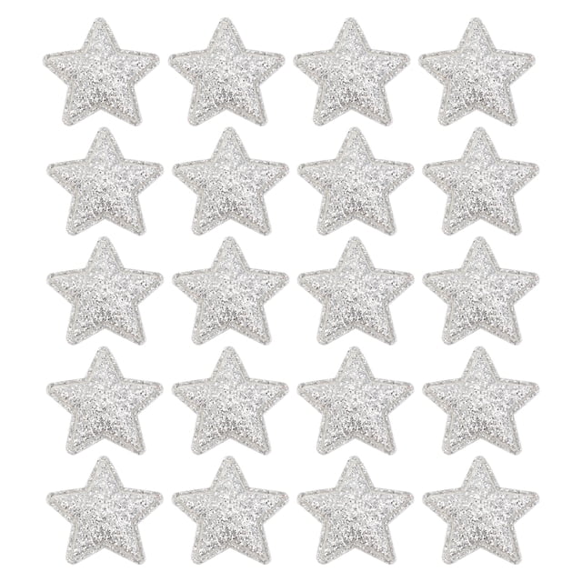 Miangastore 100PCS Cloth Star Patches Delicate Star Cloth Applique DIY Christmas Accessories