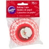 Wilton Standard Baking Cup Liner, Secret Santa 75 ct. 415-0060