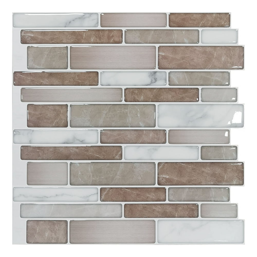 Art3d Peel and Stick Backsplash Tile Iced Coffee Wall Backsplash 12 in