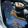 thumbnail image 2 of Xixirimido Sweating Car Seat Cover for Post Gym Workout, Running, Swimming, Beach Universal Fit Non-Slip Towel Bucket Seat Protector for Cars SUV Trucks, Giraffe Stars Galaxy Blue, 2Pack, 2 of 8