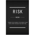 thumbnail image 2 of Risk Noun Inspirational Wall Art Inspirational Posters Inspiration Pictures Inspiring Entrepreneurs Quote Home Wall Decoration Office Decoration Print Artwork Frame Ready to Hang12x18, 2 of 6