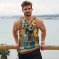 thumbnail image 6 of Logiee Charming Daisy Bouquet Art Print Men's Workout Tank Top,Quick Dry Workout Tank Top,Gym Muscle Tee,Fitness Bodybuilding Sleeveless T Shirt-Large, 6 of 7