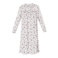 thumbnail image 7 of Aria Women’s Long Sleeve Stretch Velour 44" Sleepwear Nightgown, Sizes XS-5X, 7 of 7