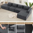 thumbnail image 7 of Modular Sectional Sofa Bed, Cloud Sectional Couch, Upholstered Chenille Boneless Couch Sofa Set for Living Room Bedroom No Assembly Required., 7 of 7