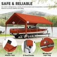 thumbnail image 3 of Kimunuk Canopy Replacement Cover, 12' x 20' Outdoor Portable Carport Replacement Canopy with Ball Bungees for Car Garage Shelter Tent Party Tent, Orange ,Frame is Not Included, 3 of 6
