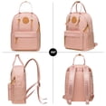 thumbnail image 5 of Mochila escolar unisex KAUKKO con compartimento para computadora portátil 10 pulgadas KS06-Pink, 5 of 5