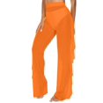 thumbnail image 2 of Traje de baño Cover Up Pants Jumppmile de malla transparente con volantes, naranja, 2 of 6