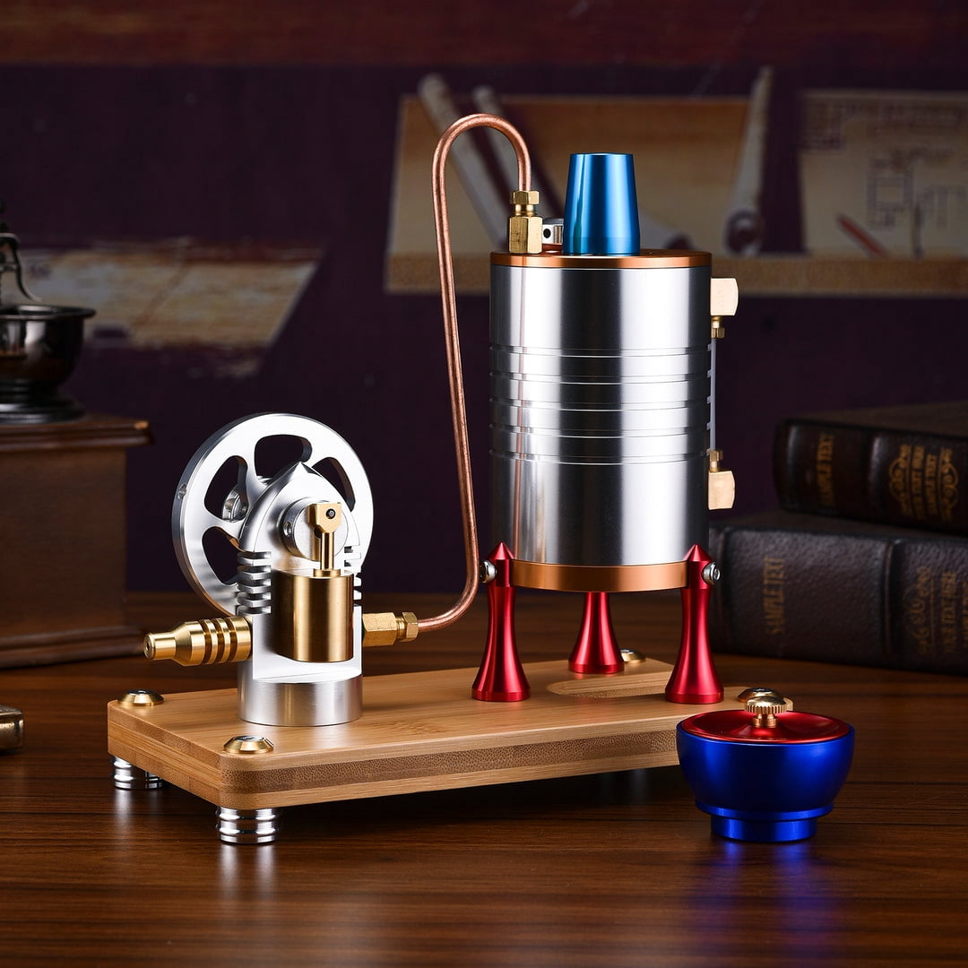 ENGINEKIT K006 Miniature Vertical Boiler Steam Startable DIY Engine Model Kit for Recearch Education