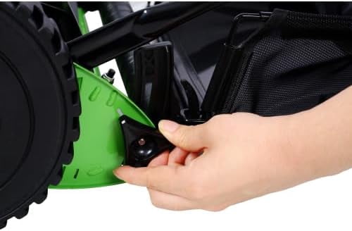 Elleree 14 inch 5-Blade Manual Push Reel Lawn Mower with Grass Catcher & Adjustable Cutting Height for Courtyards Yard & Garden Grass Cutting