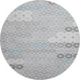 thumbnail image 2 of Addison Rugs Mayfield Premium Machine Washable Transitional Geometric Silver Round Rug, 8' x 8', 2 of 6