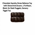 thumbnail image 2 of Chocolate Squishy Relaxation Toy with Slow Rising Foam, 1 Piece, Black, for Desk Fidgets, Sensory Squeeze Toy, 2 of 3