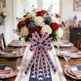 thumbnail image 3 of Qocolhg Large 4th of July Patriotic Bows for Wreath,American Flag Wreath Bows Stars Decor American Flag Bow for Indoor Outdoor,Red with Blue Stars Bunting Independence Day Party Holiday Decorations, 3 of 6