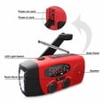 thumbnail image 4 of Portable Emergency Solar Radio 2000mah Battery Power Bank Charger Waterproof Super Bright Flash Light Red, 4 of 5