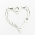 thumbnail image 3 of 1000gs style Alloy Big Pendants Hollow Heart Cadmium Free & Lead Free Silver 76x67x3.5mm Hole: 9x11.5mm about 40pcs/1000g, 3 of 3