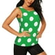 thumbnail image 2 of Fotbe Green And White Polka Dot Blusas Sin Mangas para Mujer – Estilo Casual, Corte Suelto, Slim-Fit, Cuello Redondo Deportivo, Tops de Verano para Gimnasio y Yoga-Large, 2 of 7