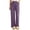 Purple, variant on SHTXOZHI Breathable Pants for Girls Elastic Waist Loose Lightweight Loungewear Soft Solid Color Wide Leg Pants