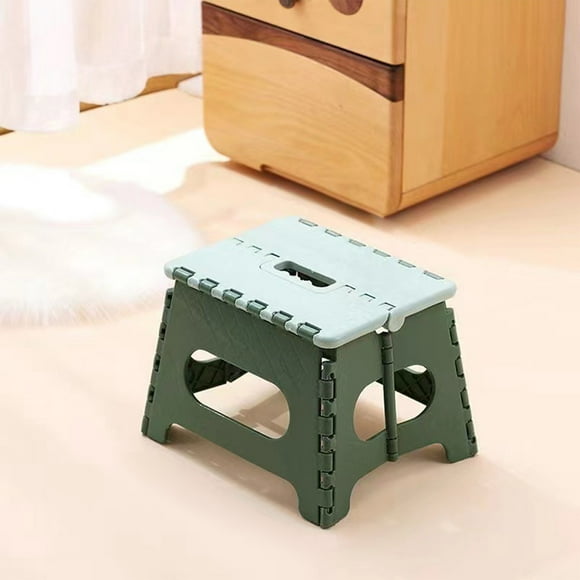 Iumwxz Thickened Portable Stool Portable Folding Stool Household Children's Stool Outdoor Low Stool Plastic Shoe Changing Stool Small Chair home tool Green Plastic Rollbacks on Essentials