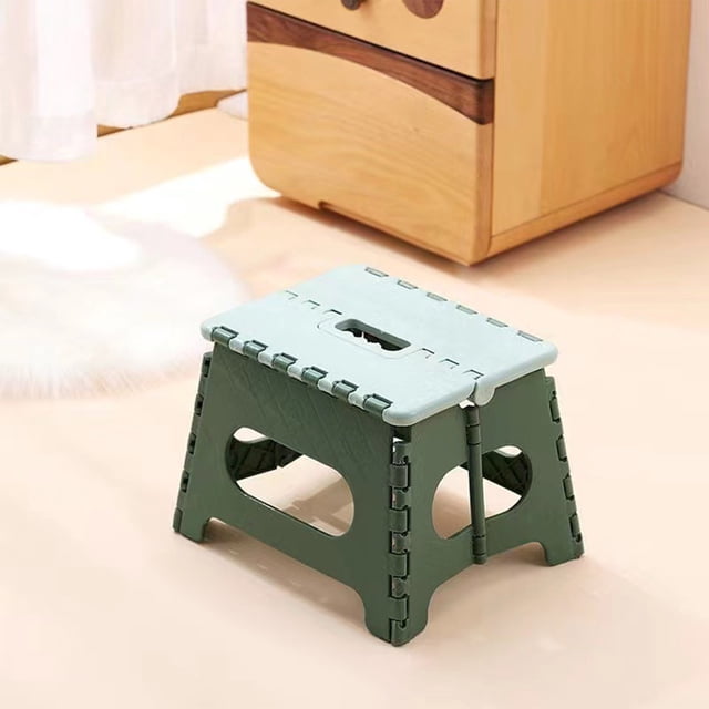 Folding Stool Clearance! Portable Stool Collapsible, Folding Step Stool Compact Folding Step Stool Outdoor Chair Take Rest Ultralight Practical Long-Lasting Blue Small