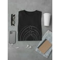 thumbnail image 3 of Cool 3D Circle pattern Men Black T-Shirt, Male 3X-Large, 3 of 4