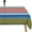 Colorful Strips, variant on Red Strips Print Outdoor Tablecloth with Umbrella Hole for Oval Table, Waterproof Strip Patio Table Cloth with Zipper - 60 x 102 inches