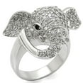 thumbnail image 7 of Rhodium Brass Ring with Top Grade Crystal in Jet for Women Style 0W280, 7 of 7