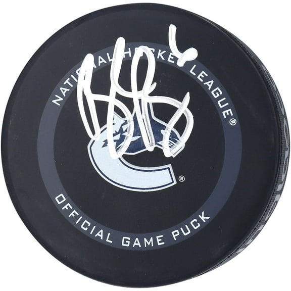 Brock Boeser Vancouver Canucks Autographed 2021 Model Official Game Puck - Fanatics Authentic Certified