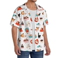 thumbnail image 2 of Fotbe funny cats celebrating Valentine's Day Camisa Estampada de Manga Corta para Hombre, Casual de Verano, Estilo Playero, Sin Arrugas-4X-Large, 2 of 5