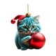 thumbnail image 4 of Adornos navideños de gato 2023, colgantes para árbol de Navidad, multiusos, para chimenea de pared. Estilo E, 4 of 9