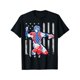 thumbnail image 1 of Camiseta de béisbol estadounidense con bandera vintage de EE. UU. para niño, cuello redondo y manga corta, elástica, ideal para el 4 de julio | Regalo ideal para niños pequeños, 1 of 5