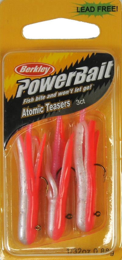 Berkley PowerBait Pre-Rigged Atomic Teasers Fishing Bait, Pink Lady