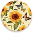 thumbnail image 2 of Sunflowers Butterfly Coasters Absorbent Moisture Non-Slip Drink Coaster Ceramic Stone with Cork Base Desktop Protection, 4PCS, 2 of 6