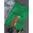 thumbnail image 3 of It's Coffee Time Bear Shaped T-Shirt Women -Image by Shutterstock, Female Large, 3 of 4