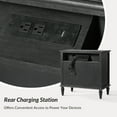 thumbnail image 4 of Farmhouse 3-Drawer End Table Set of 2 with Tray Storage and Charging Station, Ideal for Living Room with Sofa, Accent Chair, or Recliner, 4 of 7
