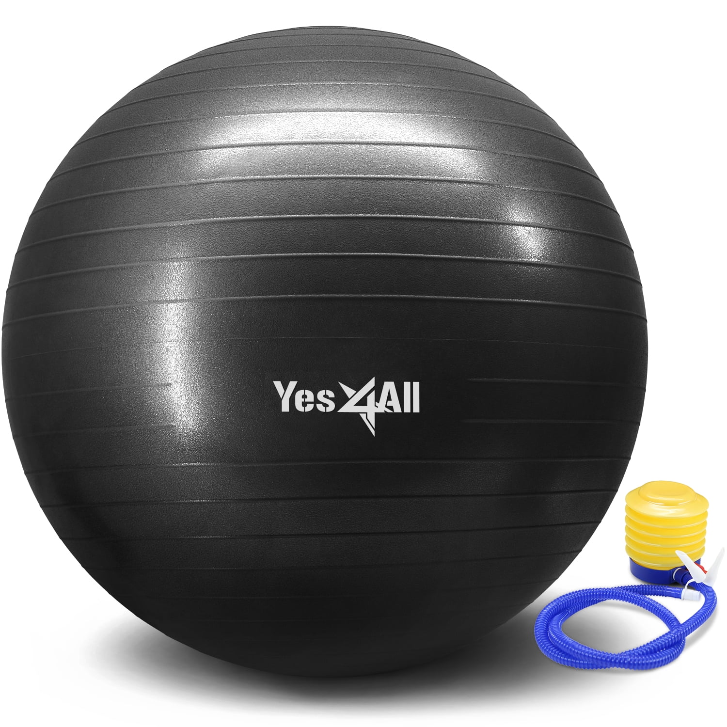 Yes4All Yoga Ball with Pump ? Anti Burst & Extra Thick Stability Ball