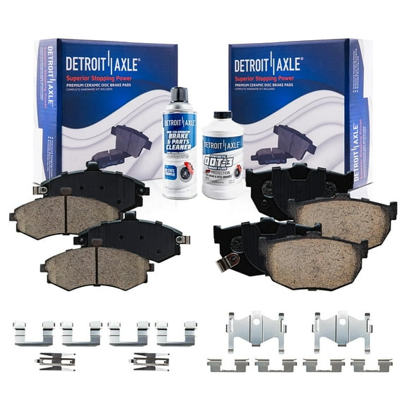 Detroit Axle - Brake Pads for 2002-2005 Hyundai Elantra, Front and Rear Ceramic Brake Pads Replacement