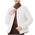 thumbnail image 2 of Parkas de manga larga para mujer, chaqueta holgada informal de color liso con capucha, chaqueta de algodón para mujer, 2 of 7
