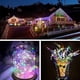 thumbnail image 5 of [Paquete de 2] Guirnaldas de luces solares para exteriores, 12 m, 120 luces LED para exteriores, alambre de cobre impermeable, 8 patrones, luces solares para decoración de jardín, balcón, patio,, 5 of 7