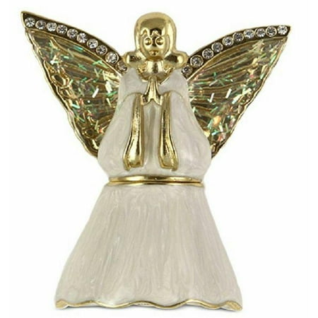 Jones New York Gold-Tone Praying Angel Holiday Keepsake Box