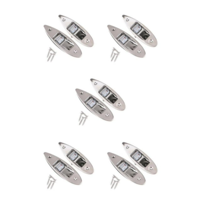 ZheElen Red&Green Marine Boat LED Side Navigation Light Mount for SS.304 Lamp Flush Side Type1 5PCS