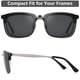 thumbnail image 5 of Gafas de sol Clip On CAXMAN JESSIEDANTON con lente gris polarizada, 5 of 6