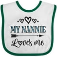 thumbnail image 3 of Inktastic My Nannie Loves Me Granddaughter Boys or Girls Baby Bib, 3 of 4